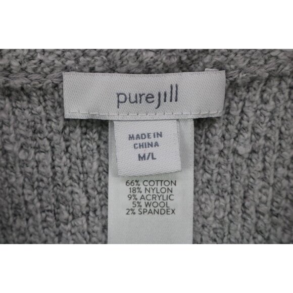 Pure Jill 3/4 Sleeve Open Sides Mock Neck Sweater-Size M/L-Minimalist - Picture 6 of 10